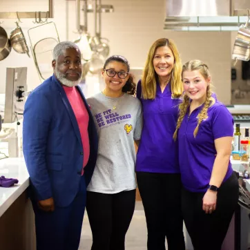 Bertram L. Lawson II Pictured with WCU Students and Faculty 