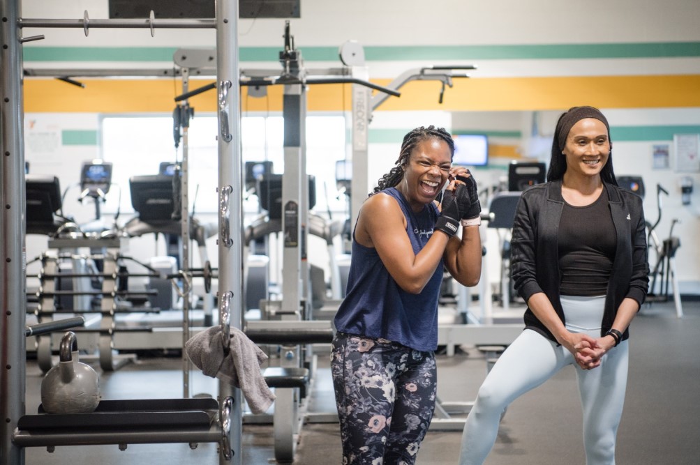 Mother and Daughter workout at the Lionville Community YMCA