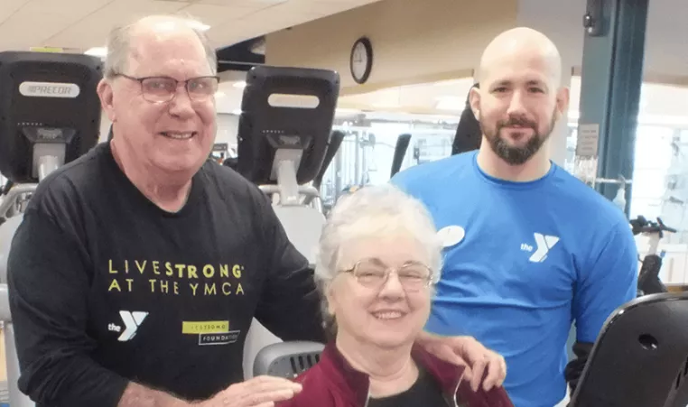 Men and Women at the YMCA participating in the Livestrong cancer program