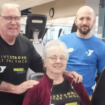 Men and Women at the YMCA participating in the Livestrong cancer program